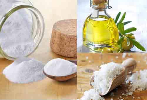muối, tinh dầu và baking soda giúp mềm vải cứng