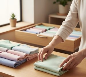 Gấp quần áo không nhăn, kiểu Nhật